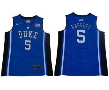 DUKE Blue Devils #5 R.J. Barrett Blue Black Basketball Elite Stitched NCAA Jersey