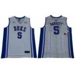 DUKE Blue Devils #5 R.J. Barrett White Blue Basketball Elite Stitched NCAA Jersey