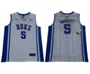 DUKE Blue Devils #5 R.J. Barrett White Blue Basketball Elite Stitched NCAA Jersey