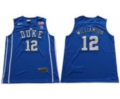 Duke Blue Devils #12 Zion Williamson Royal Blue Basketball Elite Stitched NCAA Jersey