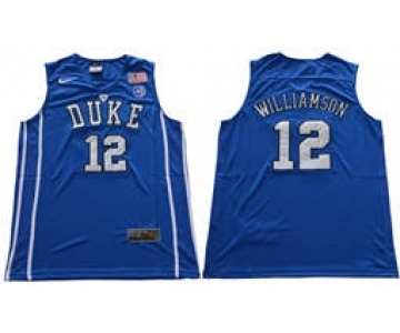 Duke Blue Devils #12 Zion Williamson Royal Blue Basketball Elite Stitched NCAA Jersey