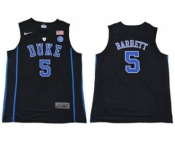 Duke Blue Devils #5 R.J. Barrett Black Basketball Stitched NCAA Jersey