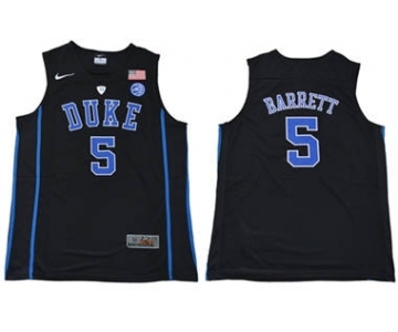 Duke Blue Devils #5 R.J. Barrett Black Basketball Stitched NCAA Jersey