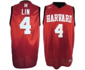 Harvard University #4 Jeremy Lin Red Swingman Jerseys