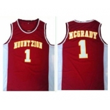 High School #1 Tracy Mcgrady Red Mount Zion Christian Academy High School Stitched Basketball Jersey