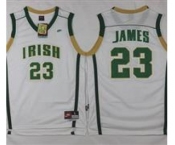 High School #23 LeBron James White Irish High School Stitched Basketball Jersey