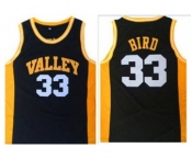 High School #33 Larry Bird Black Springs Valley  Stitched Basketball Jersey