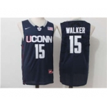 Huskies #15 Kemba Walker Blue Basketball Stitched NCAA Jersey