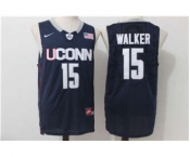 Huskies #15 Kemba Walker Blue Basketball Stitched NCAA Jersey