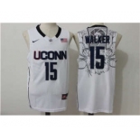 Huskies #15 Kemba Walker White Basketball Stitched NCAA Jersey