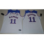 Kansas Jayhawks #11 Josh Jackson White Basketball Stitched NCAA Jersey