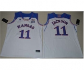 Kansas Jayhawks #11 Josh Jackson White Basketball Stitched NCAA Jersey