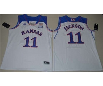 Kansas Jayhawks #11 Josh Jackson White Basketball Stitched NCAA Jersey