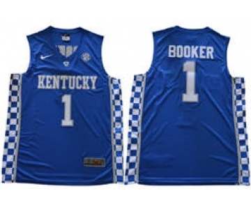 Kentucky Wildcats #1 Devin Booker Royal Blue Basketball Elite Stitched NCAA Jersey