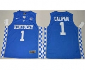 Kentucky Wildcats #1 John Calipari Royal Blue Basketball Elite Stitched NCAA Jersey