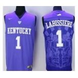 Kentucky Wildcats #1 Skal Labissiere Blue Basketball Stitched NCAA Jersey