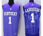 Kentucky Wildcats #1 Skal Labissiere Blue Basketball Stitched NCAA Jersey