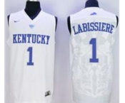 Kentucky Wildcats #1 Skal Labissiere White Basketball Stitched NCAA Jersey