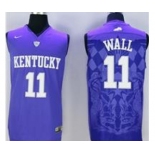 Kentucky Wildcats #11 John Wall Blue Basketball Stitched NCAA Jersey