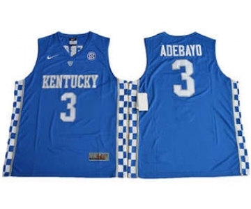 Kentucky Wildcats #3 Edrice Adebayo Royal Blue Basketball Stitched NCAA Jersey