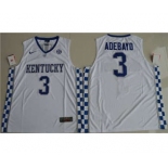 Kentucky Wildcats #3 Edrice Adebayo White Basketball  Stitched NCAA Jersey