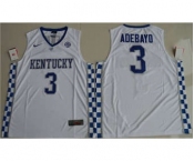 Kentucky Wildcats #3 Edrice Adebayo White Basketball  Stitched NCAA Jersey