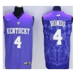 Kentucky Wildcats #4 Rajon Rondo Blue Basketball Stitched NCAA Jersey