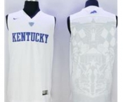 Kentucky Wildcats Blank White Basketball Stitched NCAA Jersey