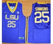 LSU Tigers #25 Ben Simmons Purple Basketball Stitched NCAA Jersey