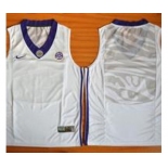 LSU Tigers Blank White Basketball Stitched NCAA Jersey