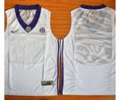 LSU Tigers Blank White Basketball Stitched NCAA Jersey