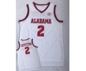 Men's Alabama Crimson Tide #2 Collin Sexton White College Basketball Jersey