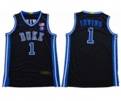 Men's Duke Blue Devils #1 Kyrie Irving Black Basketball Stitched College Jersey