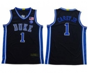 Men's Duke Blue Devils #1 Vernon Carey Jr. Black Basketball 2019 Stitched College Jersey