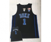 Men's Duke Blue Devils #1 Zion Williamson Black College Basketball Jersey