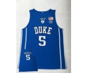 Men's Duke Blue Devils #5 R.J. Barrett Blue College Basketball Jersey