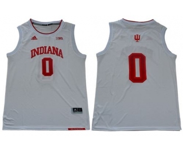 Men's Hoosiers #0 Romeo Langford White Big 10 Patch Stitched College Basketball Jersey