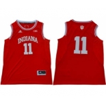 Men's Hoosiers #11 Isiah Thomas Red Big 10 Patch Stitched College Basketball Jersey