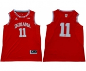 Men's Hoosiers #11 Isiah Thomas Red Big 10 Patch Stitched College Basketball Jersey