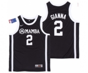 Men's Mamba #2 Gianna Black College Basketball Swingman Stitched Nike Jersey