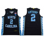 Men's North Carolina #2 Cole Anthony Black Stitched College Basketball Jersey