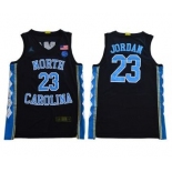 Men's North Carolina #23 Michael Jordan Black Stitched College Basketball Jersey