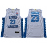 Men's North Carolina #23 Michael Jordan White Stitched College Basketball Jersey