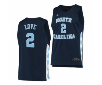 Men's North Carolina Tar Heels #2 Caleb Love Navy Alternate Jersey