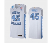 Men's North Carolina Tar Heels #45 Brady Manek White Basketball Jersey