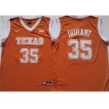 Men's Texas Longhorns #35 Kevin Durant Orange Stitched Jersey