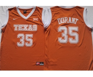 Men's Texas Longhorns #35 Kevin Durant Orange Stitched Jersey