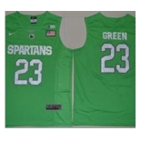 Michigan State Spartans #23 Draymond Green Apple Green Basketball Stitched NCAA Jersey