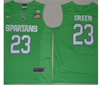 Michigan State Spartans #23 Draymond Green Apple Green Basketball Stitched NCAA Jersey