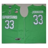 Michigan State Spartans #33 Magic Johnson Apple Green Basketball Stitched NCAA Jersey